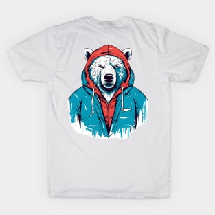 Polar Bear Funny Cyberpunk Game T-Shirt